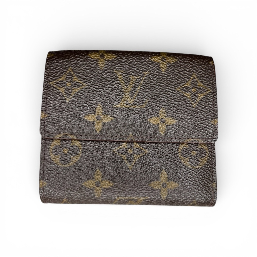 Authentic Louis Vuitton Monogram Elise double snap wallet LV compact card EUC - Picture 2 of 14